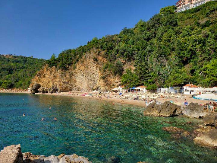 Montenegro, Budva Riviera, Mogren beach