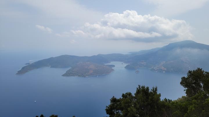 View from Moni Katharon to Vathy | Greece, Ionian Islands, Ithaca