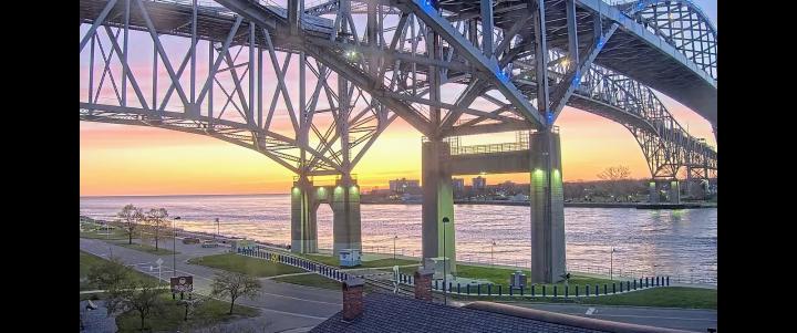 Blue Water Bridge Sunrise 2022 | United States, Michigan, Port Huron