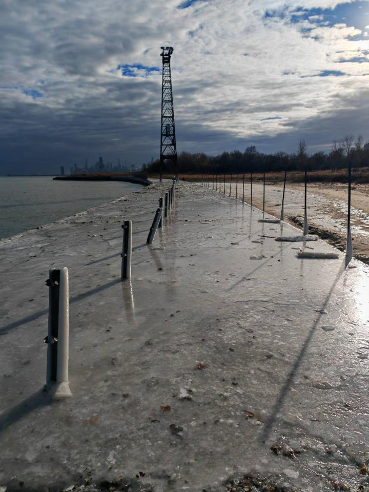 Montrose Beach pier | United States, Illinois, Montrose Beach