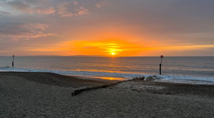Sunrise January 2024 | United Kingdom, Dorset, Avon Beach