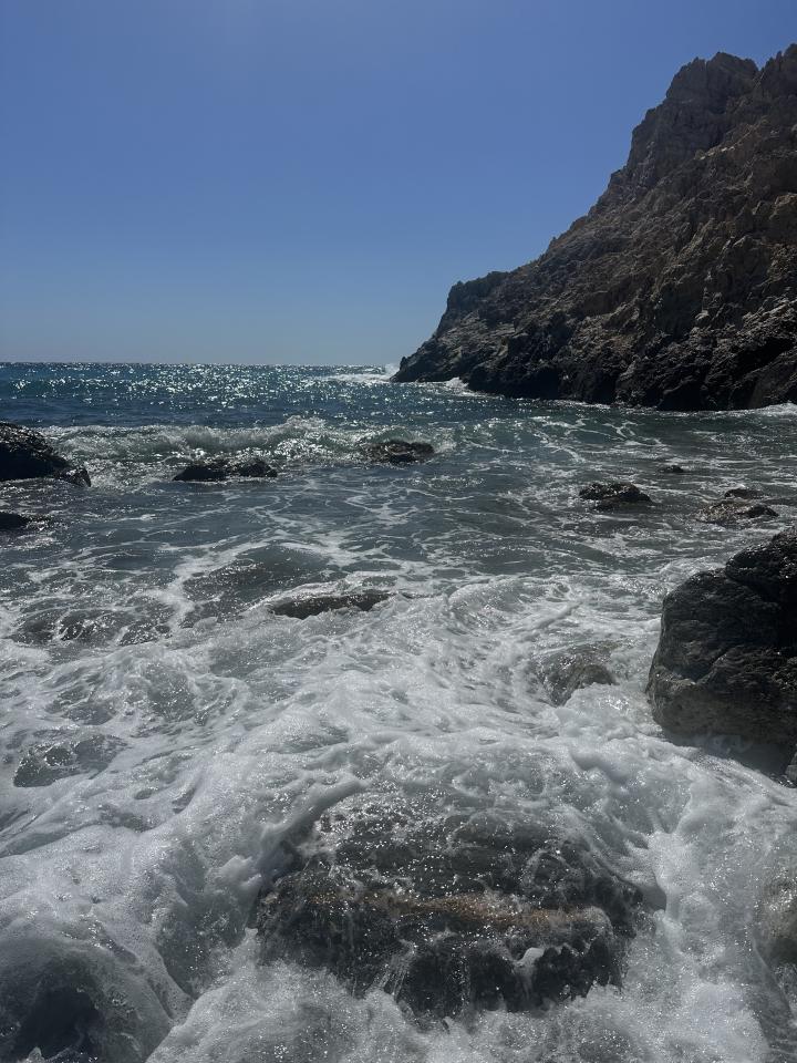 Cantarijan beach on a breezy day | Spain, Andalusia, Cantarrijan Beach