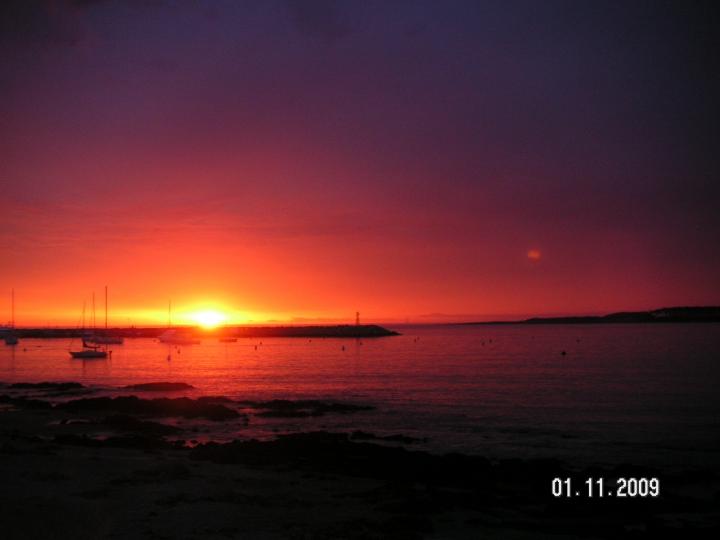 Sonnenuntergang an der Mündung vom Rio de la Plata in den Atlantik | Uruguay, Punta del Este