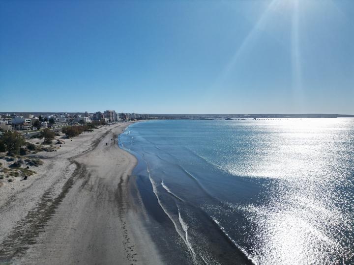 Drone beach view | Argentina, Chubut, Puerto Madryn