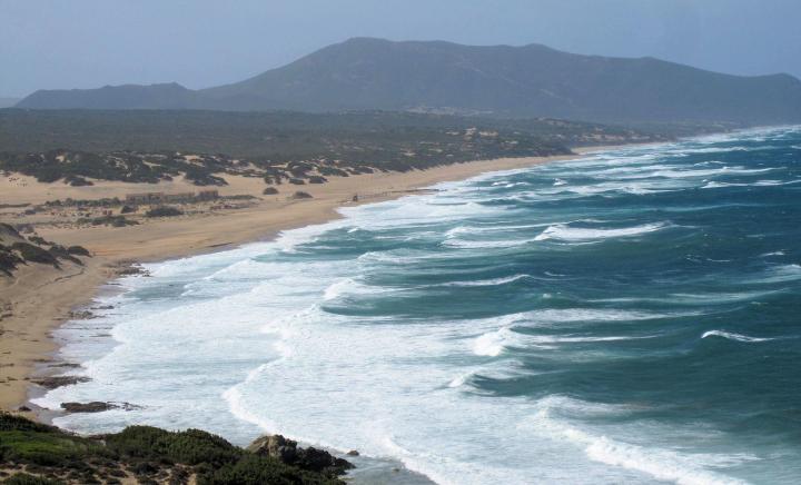 Blick von den Dünen auf den Strand von Piscinas | Italy, Sardinia, Piscinas Beach