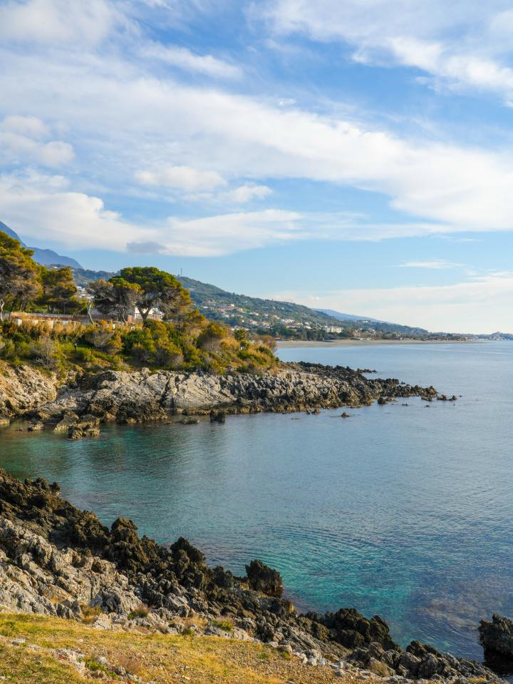 The Coastline North of Scalea in January | Italy, Calabria, Scalea
